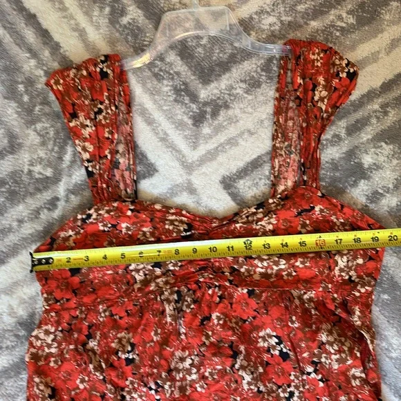 FREE PEOPLE PATTERN PLAY MINI DRESS NIGHT COMBO FLORAL - SZ XL - Picture 5 of 8